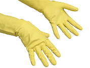 Перчатки латексные Контракт Vileda Professional, желтые  (размер 9.5-10, XL)