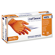 Cверхпрочные резиновые перчатки, нитриловые, оранж, Reflexx N85-XL. 8.4гр. Толщина 0,2 мм (Кох)